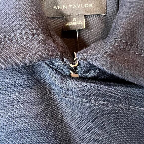 ANN TAYLOR Double Breasted Jacket in Navy Blue Size 2 - Picture 4 of 13